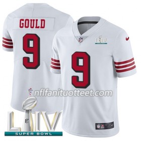 Miesten San Francisco 49ers NFL Pelipaita Robbie Gould 9 Nike Valkoinen 2020 Super Bowl LIV